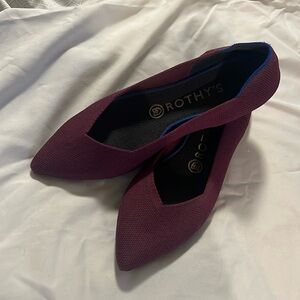 Rothy’s the Point Plum purple EUC 7.5